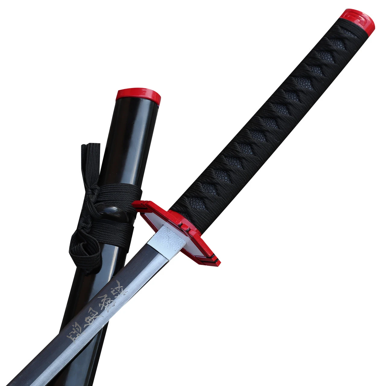Tomioka Giyu Collectible Demon Slayer Replica Hashira Blue Nichirin Katana Sword | Black Version - Image 4