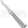 Kriss Blade Silver Butterfly Balisong Knife - Satin Plain