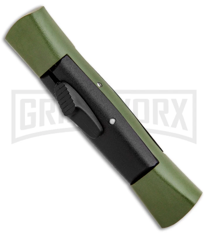 AKC Concord Green/Black OTF Automatic Knife - Flat Black - Image 2