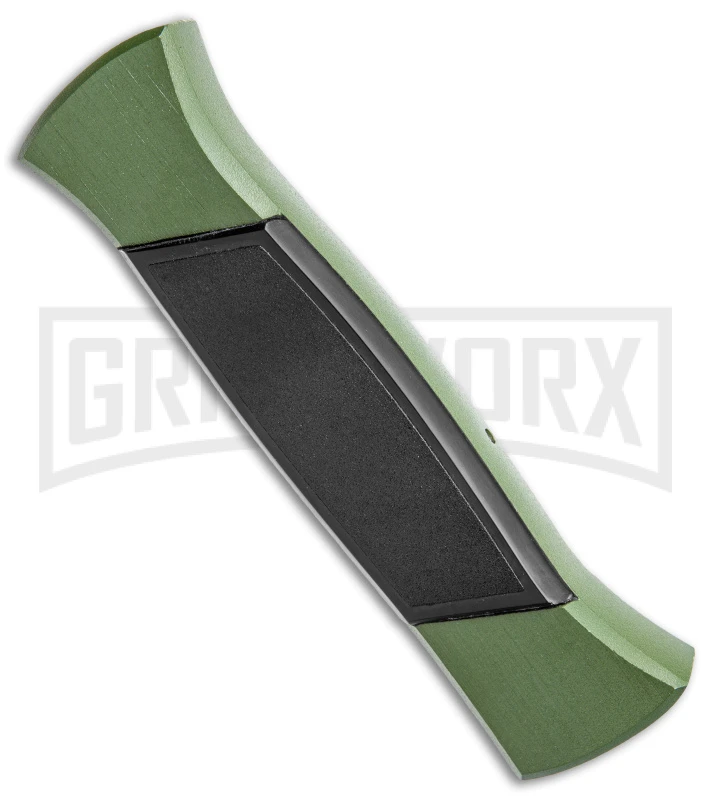 AKC 777 Blackfinger Green/Black OTF Automatic Knife - Black Plain - Image 3