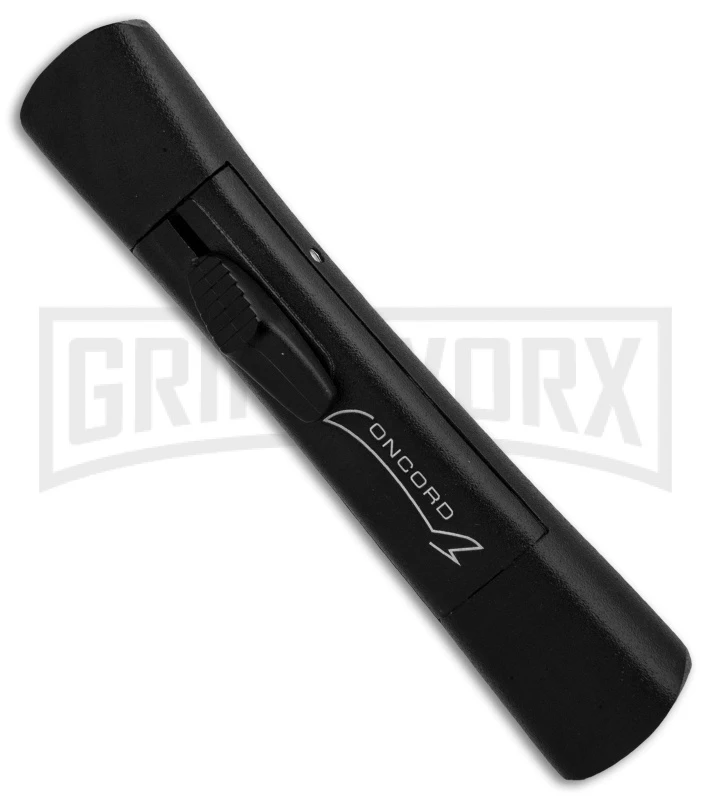 AKC Concord Black OTF Automatic Knife - Tanto Satin Plain - Image 3