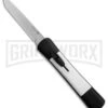 AKC Concord Black/White OTF Automatic Knife - Tanto Satin Plain