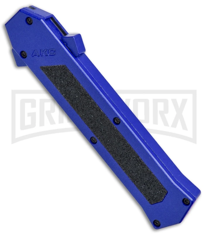 AKC F-16 Blue D/A OTF Automatic Knife - Bayo Satin Plain - Image 2