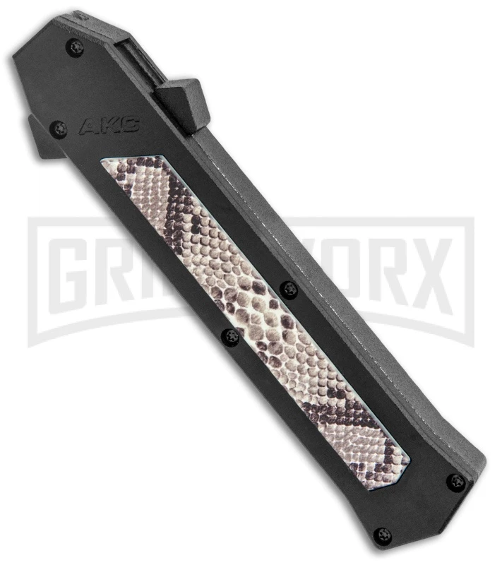 AKC F-16 Diamondback D/A OTF Automatic Knife - Bayo Satin Plain - Image 2