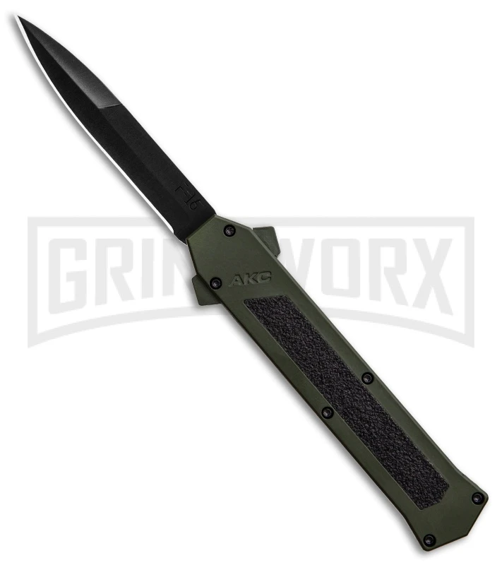 AKC F-16 OD Green D/A OTF Automatic Knife - Bayo Black Plain