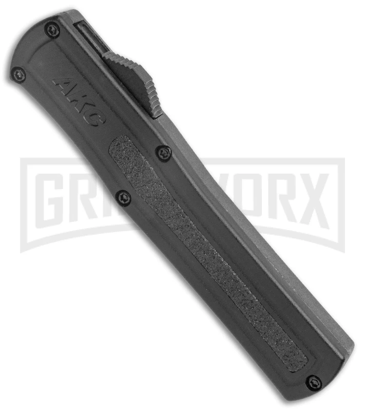 AKC F-20 Black D/A OTF Automatic Knife - Satin Dagger Plain - Image 2