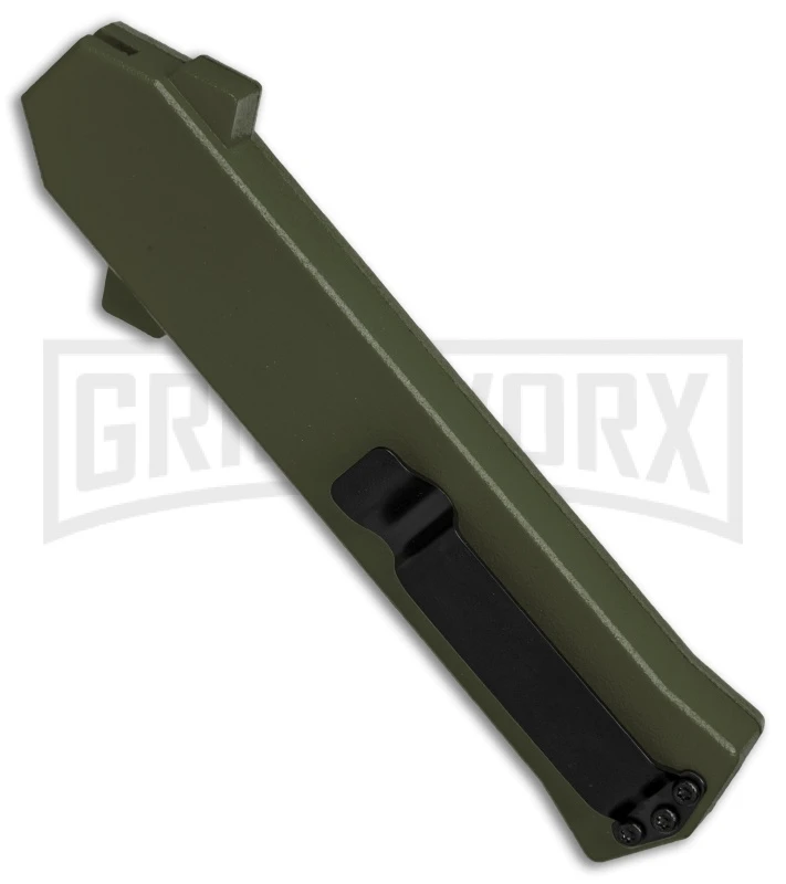 AKC F-16 OD Green D/A OTF Automatic Knife - Bayo Satin Plain - Image 2
