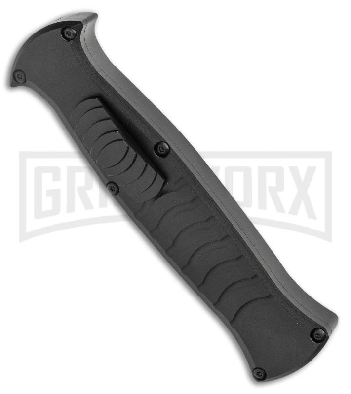 AKC X-treme EVO Black OTF Automatic Knife - Black Plain Dagger - Image 2