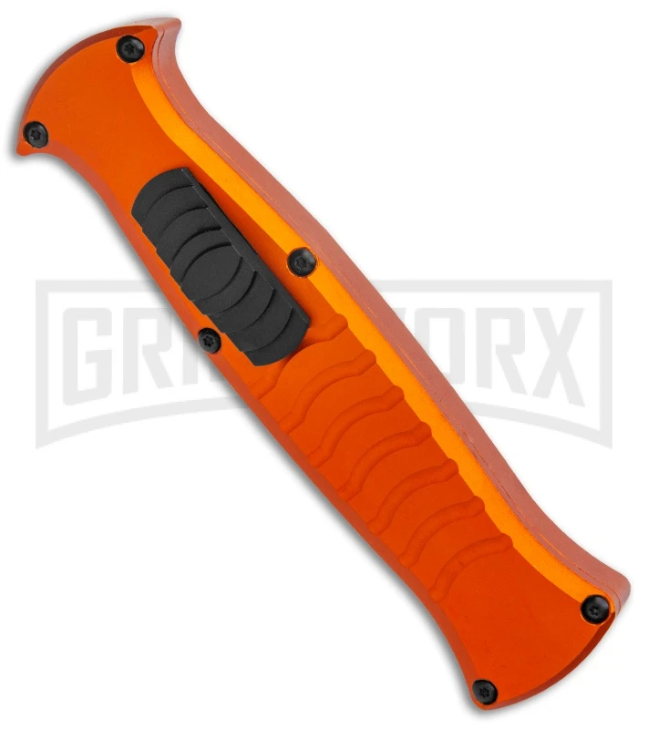 AKC X-treme EVO Orange OTF Automatic Knife - Black Plain - Image 2