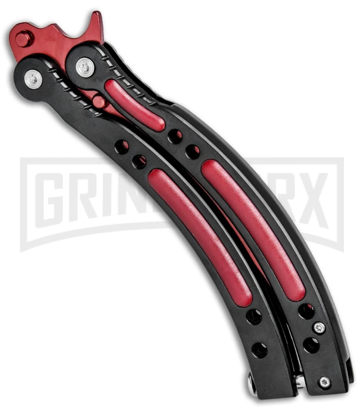 Andux CS Red/Black Balisong Butterfly Trainer - Red Plain - Image 3