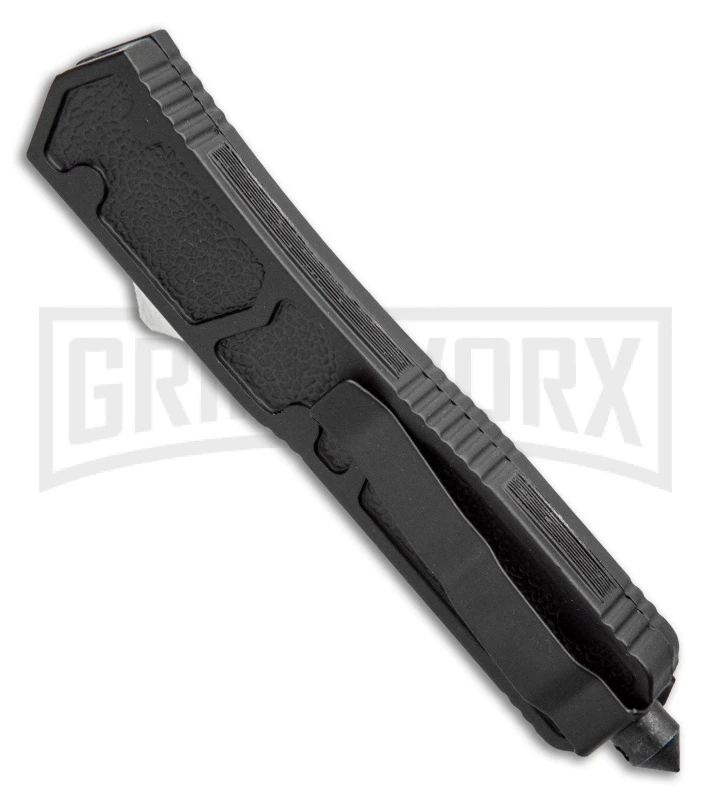 Atomic Slim Dagger Black OTF Automatic Knife - Dagger Two Tone Plain - Image 3
