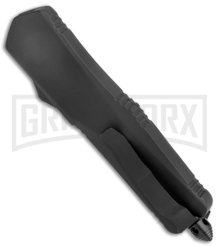 Atomic Lance Tanto Black OTF Automatic Knife - Two Tone Serr - Image 3