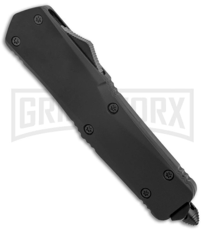 Atomic Lance Tanto Black OTF Automatic Knife - Two Tone Serr - Image 2