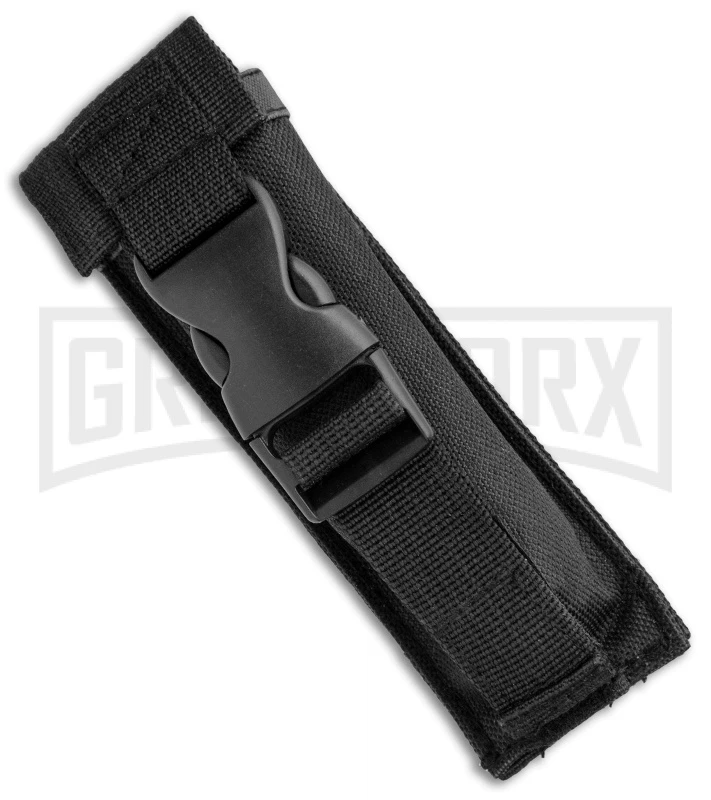 Atomic Shield Large Drop Point Black OTF Automatic Knife - Two Tone Serrated - Image 4