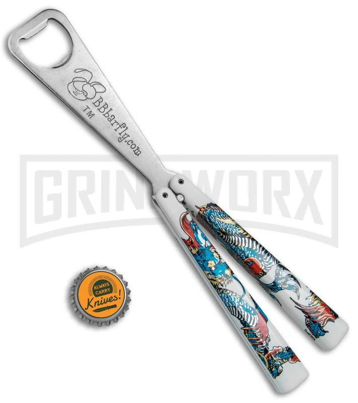 BB Barfly Blue Dragon Bottle Opener Butterfly Trainer - Image 3