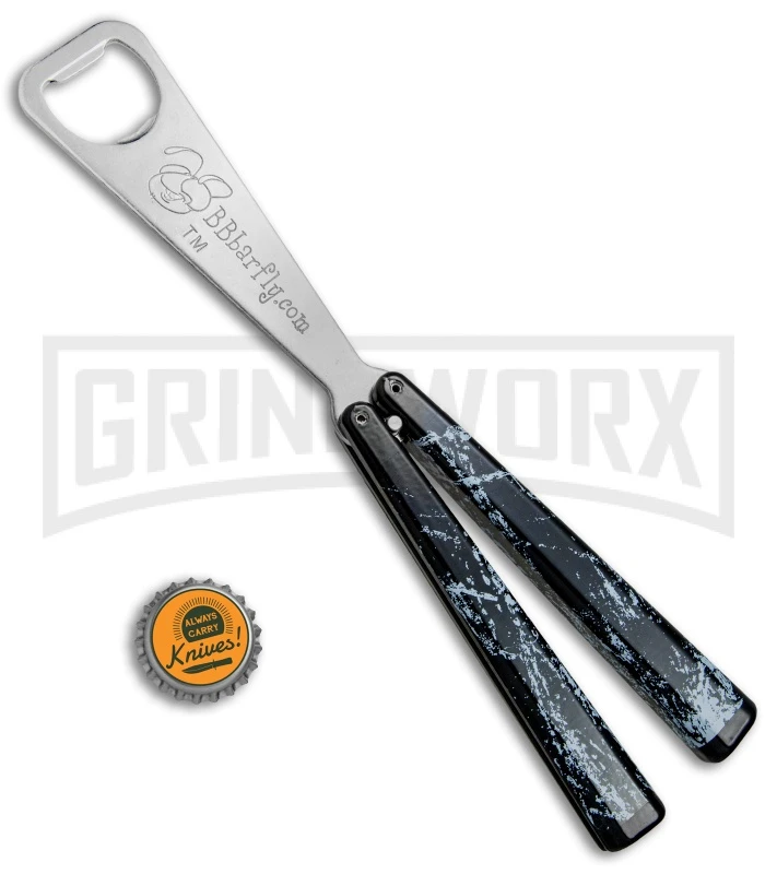 BB Barfly Scratched Metal Bottle Opener Butterfly Trainer - Image 3