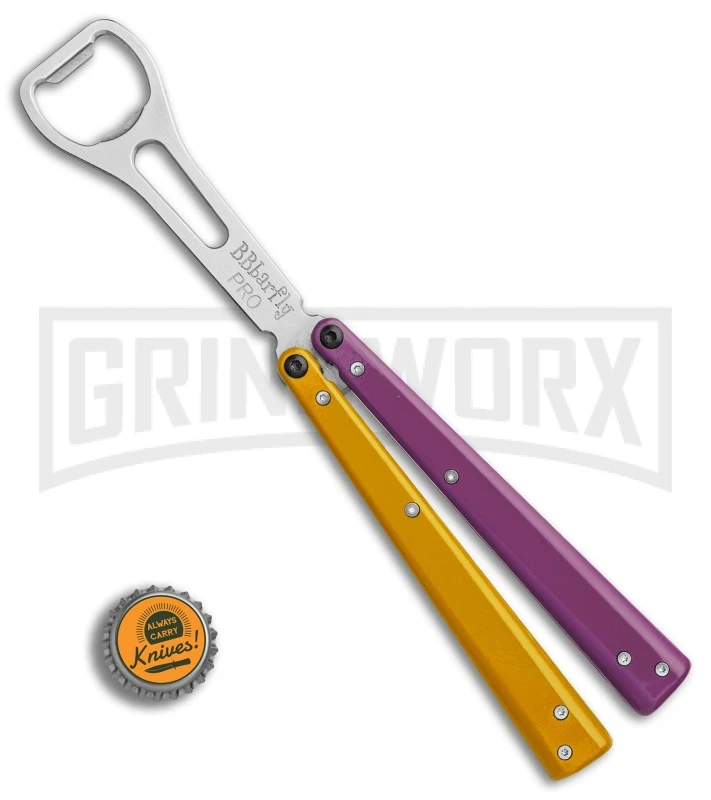 BB Barfly Pro Purple/Yellow Bottle Opener Butterlfy Trainer - Image 4