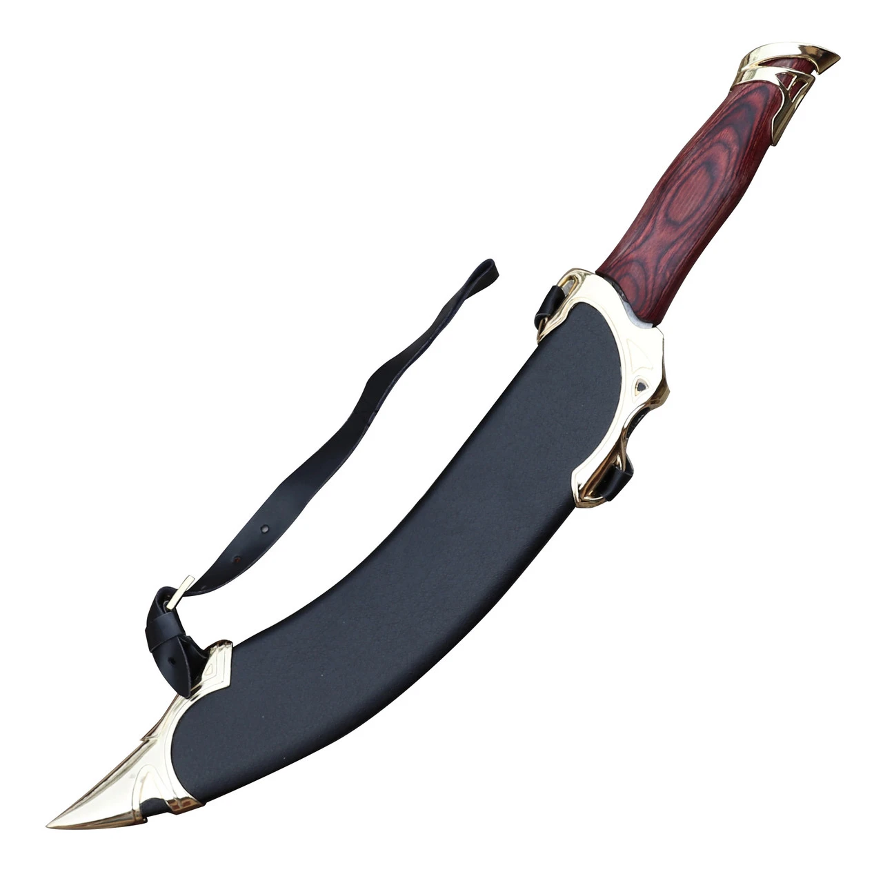 Strider Elven Replica Fantasy Medieval Scimitar Dagger Sword Scabbard & Wall Mount Included