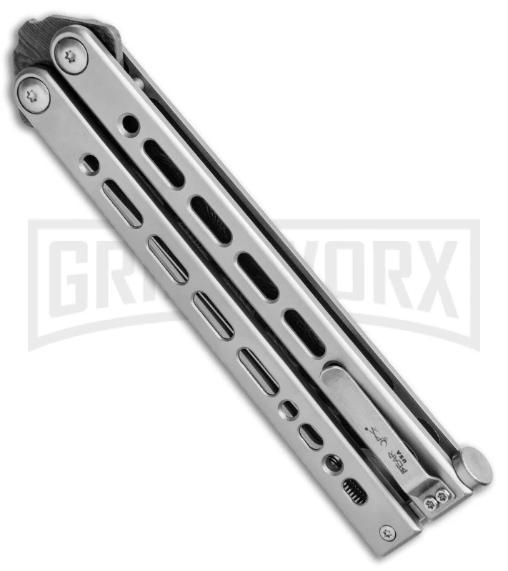 Bear Ops Bear Song VIII Gray Butterfly Knife - Bayonet Damascus Plain - Image 3