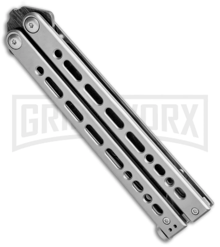 Bear Ops Bear Song VIII Gray Butterfly Knife - Bayonet Damascus Plain - Image 2
