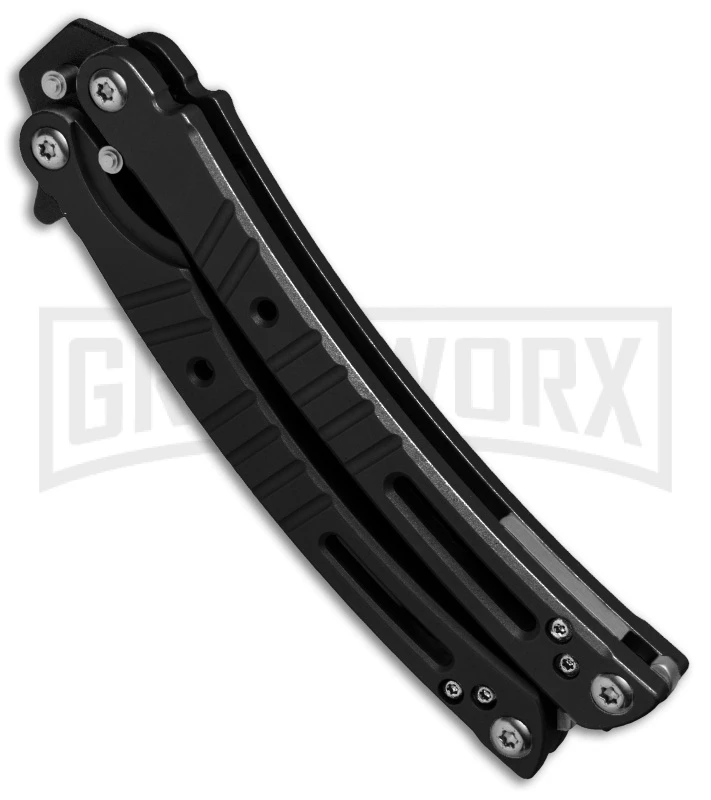 Bear OPS Bear-Song VI Black Butterfly Knife - Black Plain - Image 3