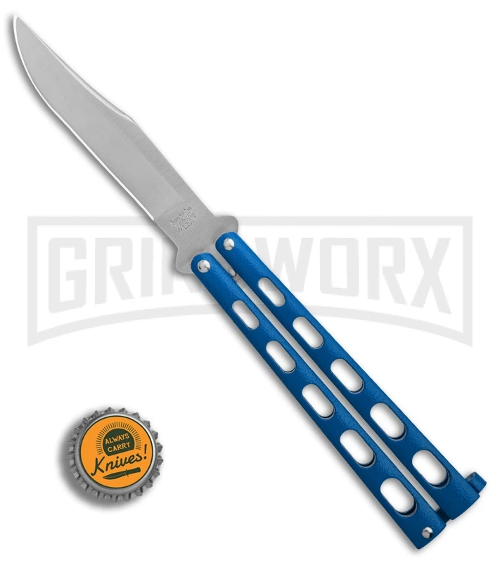 Bear & Son 114BL & 114BLTR Blue Butterfly Knife 2-Pack - Image 5