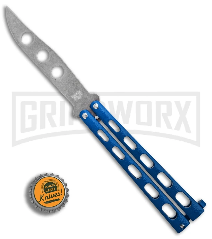 Bear & Son 114BL & 114BLTR Blue Butterfly Knife 2-Pack - Image 9