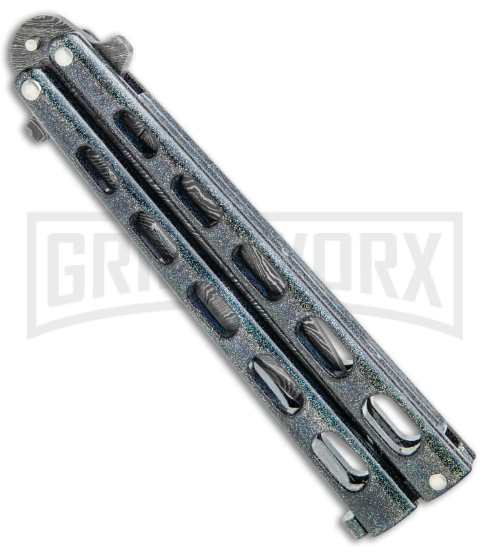 Bear & Son 115GXD Galaxy Butterfly Knife - Damascus Plain - Image 2
