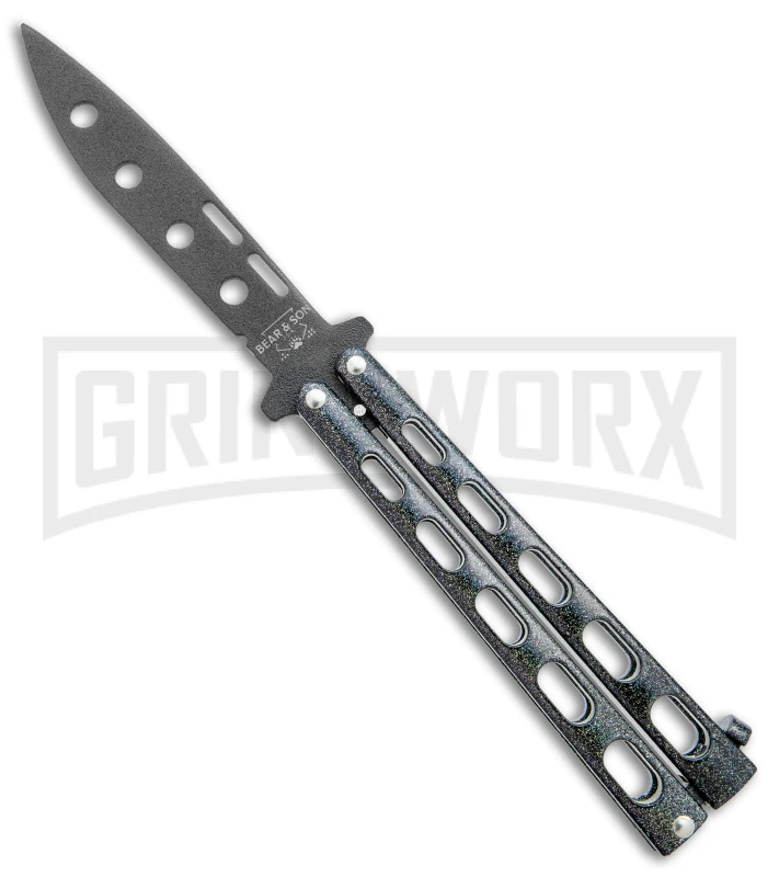Bear & Son 115 Galaxy Butterfly Knife - Black Dull