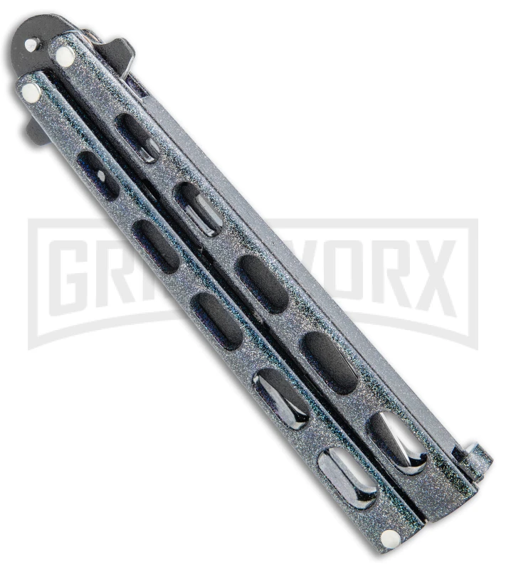 Bear & Son 115 Galaxy Butterfly Knife - Black Dull - Image 3