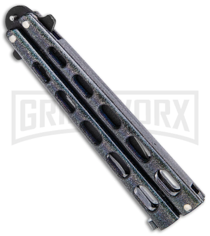 Bear & Son 115GX Galaxy Butterfly Knife - Black Plain - Image 2