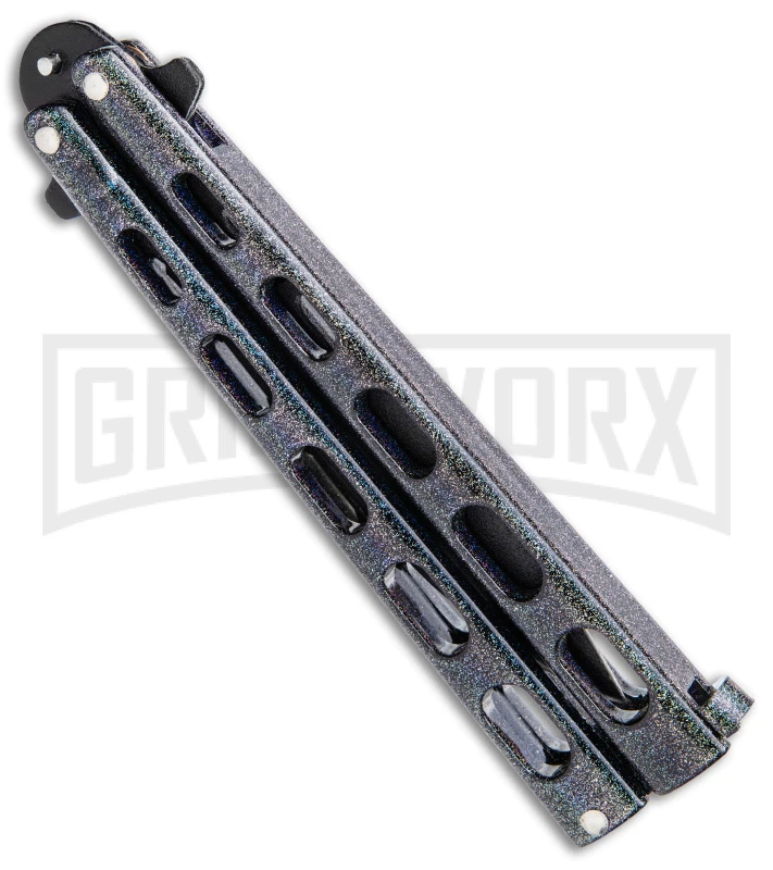 Bear & Son 115GX Galaxy Butterfly Knife - Black Plain - Image 3