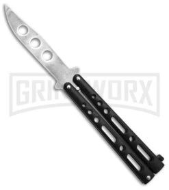 Benchmark Black Butterfly Trainer Knife - Stonewash Dull