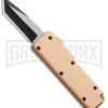 Chud Gold OTF Automatic Knife - Black Tanto Plain