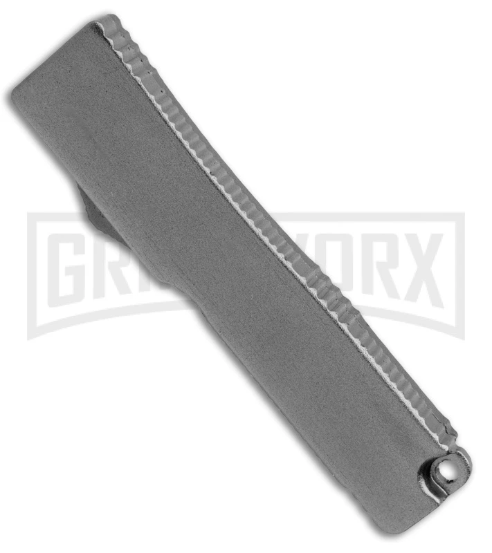 Firecracker Mini Gray HL D/A OTF Automatic Knife - Bead Blast Plain - Image 3
