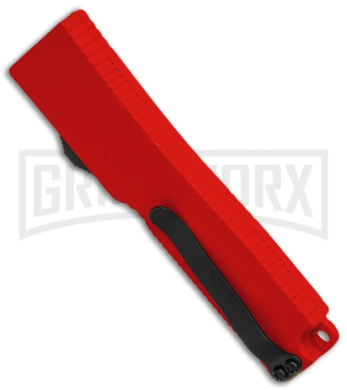 Firecracker Mini Red D/A OTF Automatic Knife - Black Dagger - Image 3