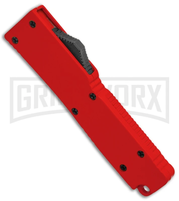Firecracker Mini Red D/A OTF Automatic Knife - Black Dagger - Image 2
