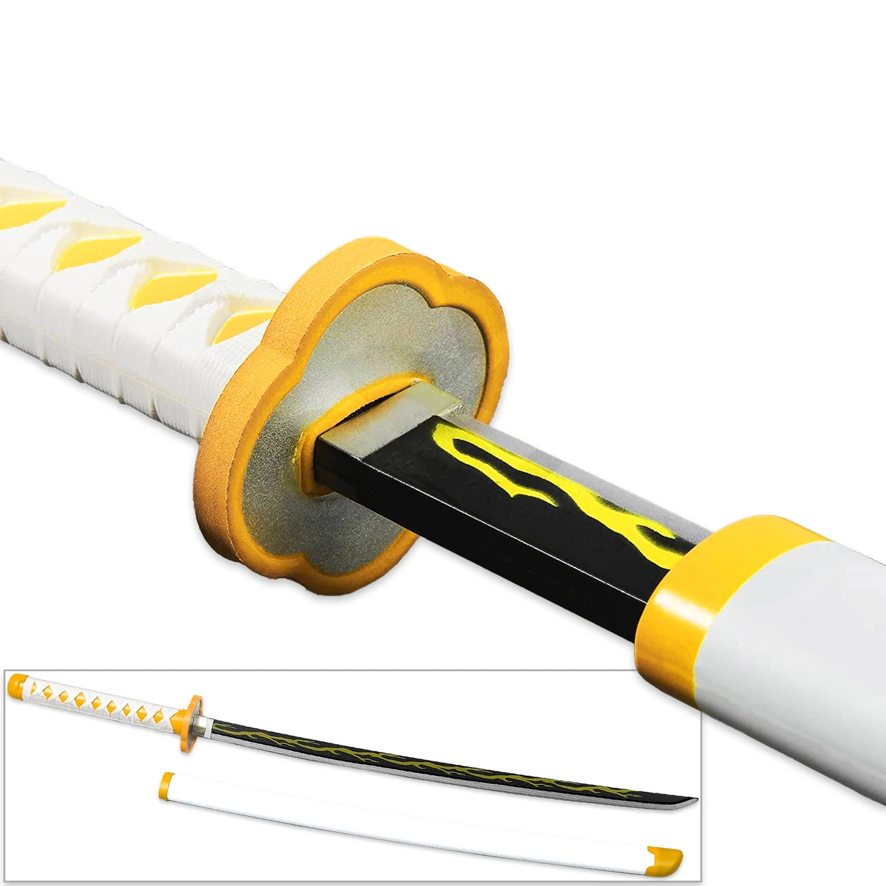 Art Of Thunder Yellow Nichirin Katana | Kimetsu No Yaiba Agatsuma Zenitsu Replica Polyurethane Foam Sword - Image 3