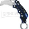 Mantis Vuja De Black/Blue G-10 Balisong Karambit Butterfly Knife - Satin Plain