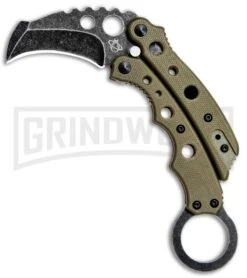 Mantis Vuja De Desert G-10 Balisong Karambit Butterfly Knife - Black SW Plain