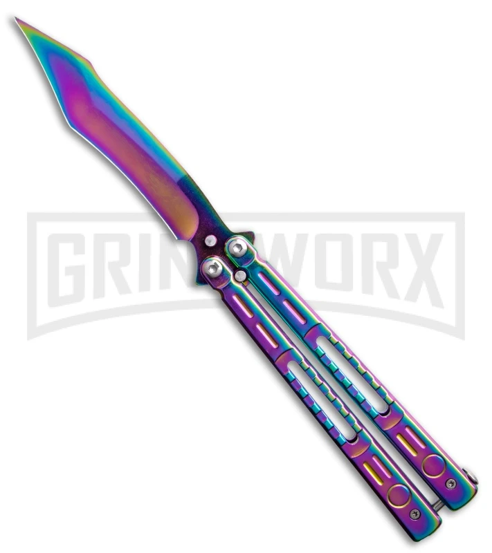 Chalkhill Balisong Spectrum Butterfly Knife - Skeletonized Handles