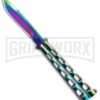 Monarch Integral Black Balisong Butterfly Knife - Spectrum Plain