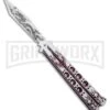 Butterfly Knife Red Dragon Etched Blade - Satin Tanto