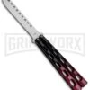 Ronin Gear Red/Black Balisong Trainer Butterfly Knife - Satin Plain