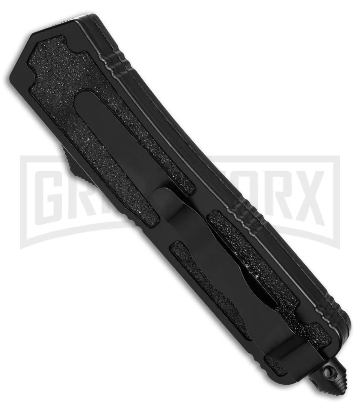 Rumble Black D/A OTF Automatic Knife - Dagger Black Plain - Image 3