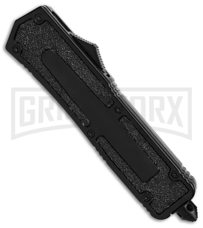 Rumble Black D/A OTF Automatic Knife - Dagger Black Plain - Image 2