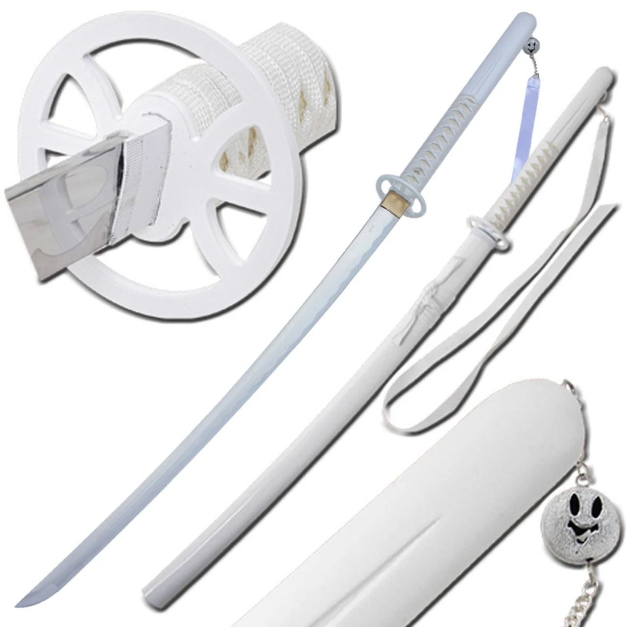 White Snow 1065 High Carbon Steel Full Tang Handmade Anime Replica Katana Sword - Image 2