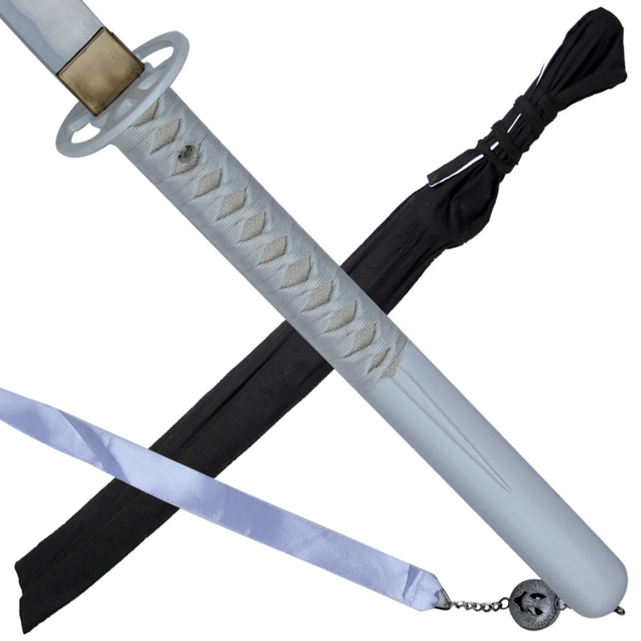 White Snow 1065 High Carbon Steel Full Tang Handmade Anime Replica Katana Sword - Image 3