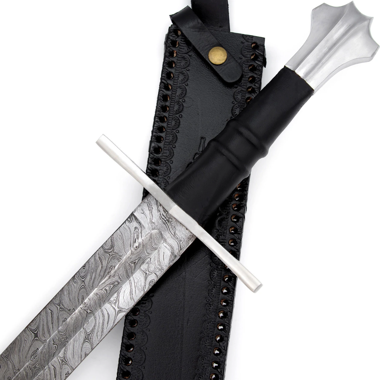 Astral Waltz Firestorm/ Twist Medieval Damascus Templar Sword - Image 5