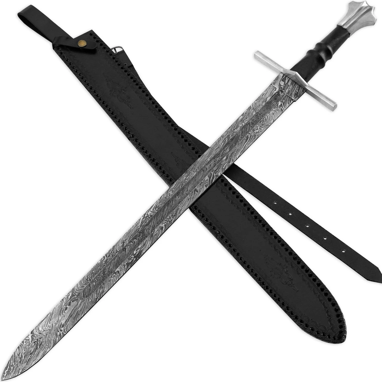 Astral Waltz Firestorm/ Twist Medieval Damascus Templar Sword - Image 2
